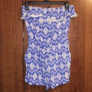 Super cute blue romper!